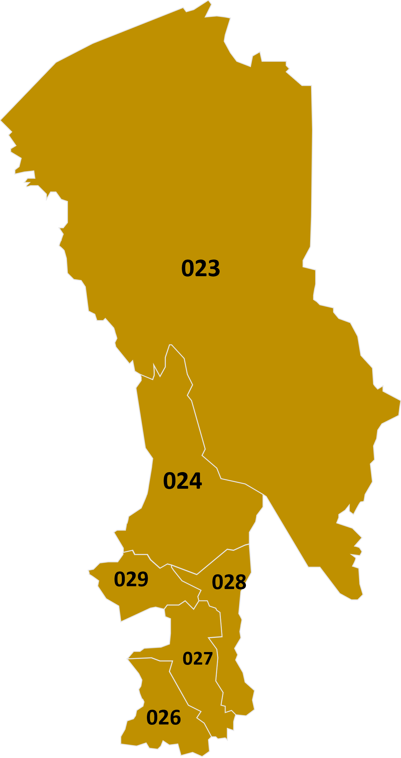 North Rift Region map